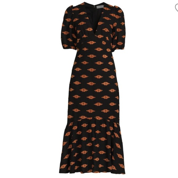 Rhode Ester Ikat Jacquard Maxi Dress Sz 6 & 8 - Picture 3 of 6